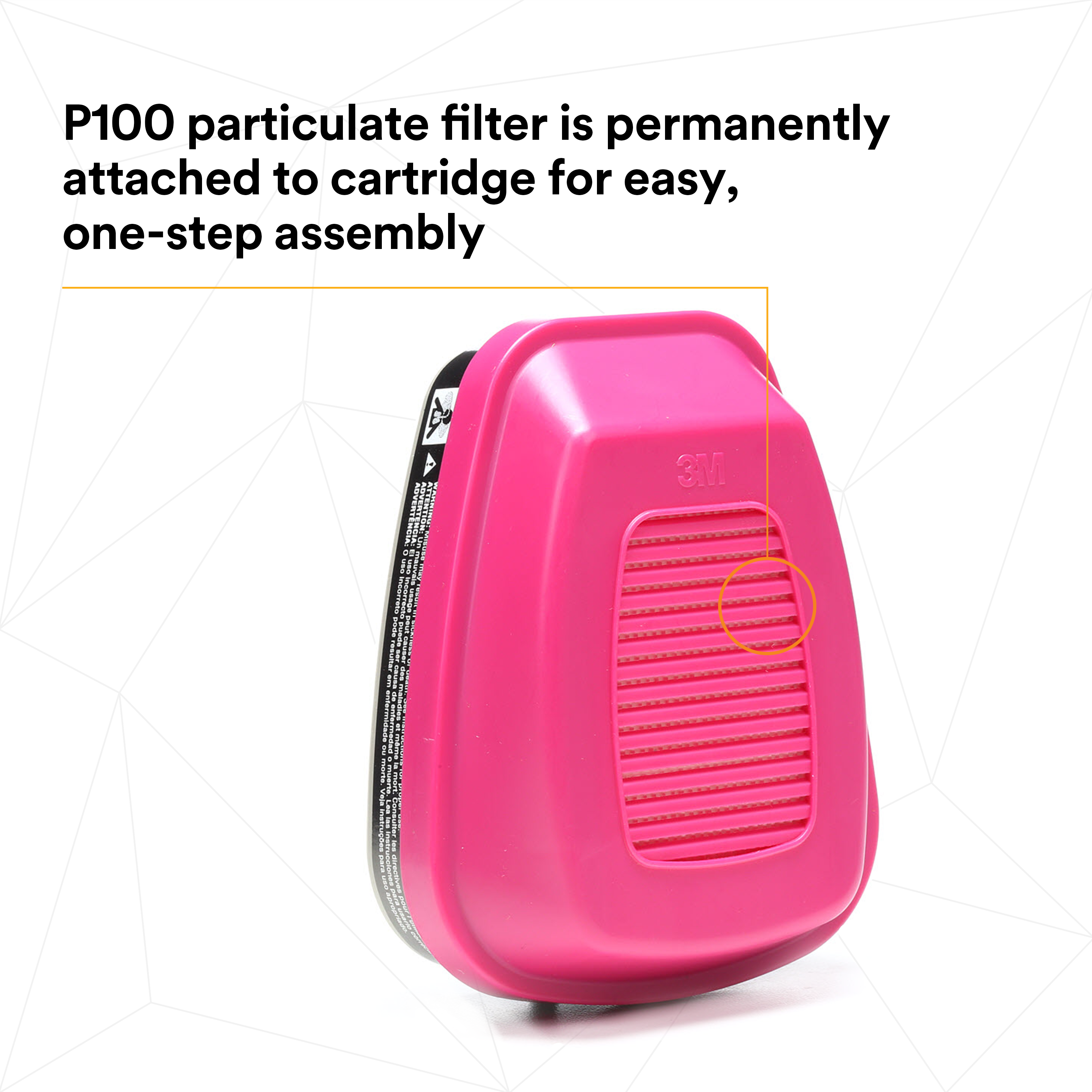 3M 60921 Organic Vapor/P100 Cartridge Case Pack — 30 Pairs / 60 Cartridges
